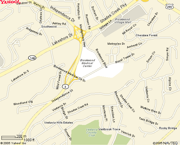 Map to Our Offices Brookwood Clinic